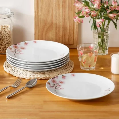 Round Pink Floral Dish Set - Image 4