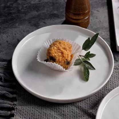 Deep Round White Dish Set - Image 6