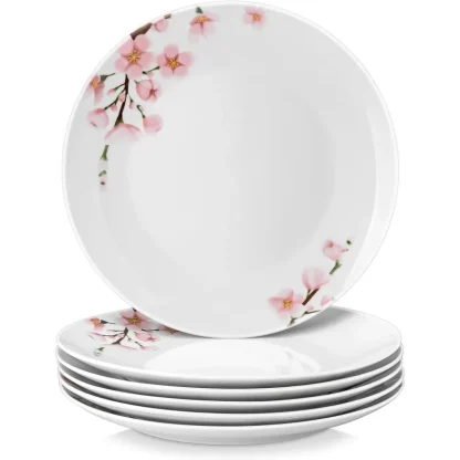 Round Pink Floral Dish Set