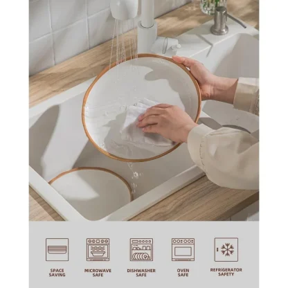 Wavy Rustic Round Dish Set - Image 4