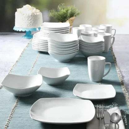 Everyday Square Plain Dish Set - Image 6
