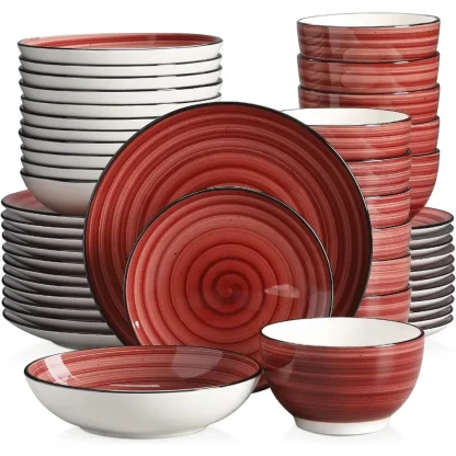 Twirling Pattern Round Dish Set - Image 4